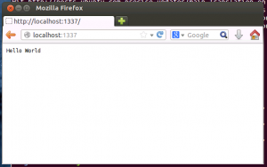 Resultado Hello World con Node.js
